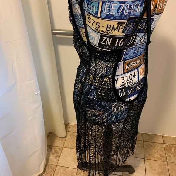 Small Fishnet with Fringe Nightgown Ensemble - Picture 2 of 10